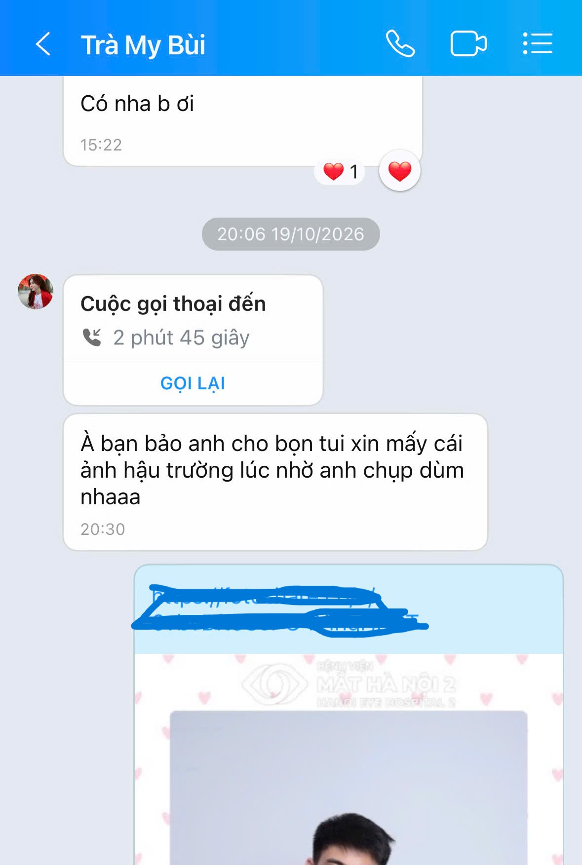 Feedback screenshot for Chị Trà My
